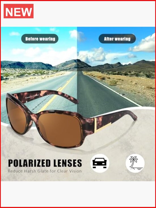 Polarized Wrap Around Sunglasses with UV400 Protection